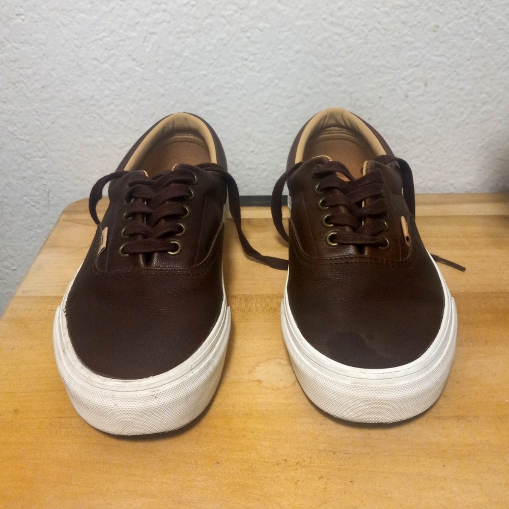 Brown Leathern Unisex Vans